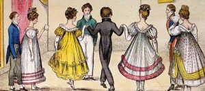 Bal au temps de Jane Austen. Illustration