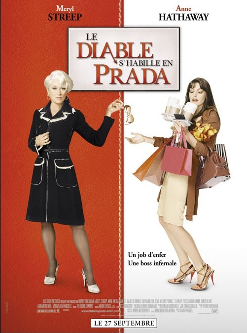 Le diable s'habille en Prada affiche VF comédie romantique